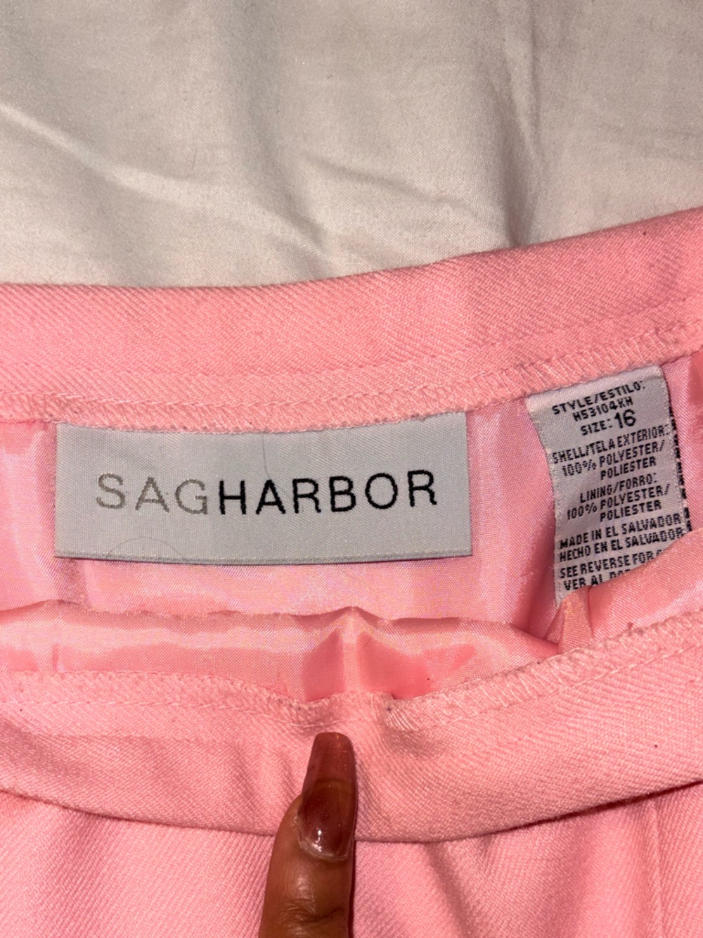 Sag Harbor Pleated Light Pink Pencil Skirt Size 16 - Picture 3 of 5